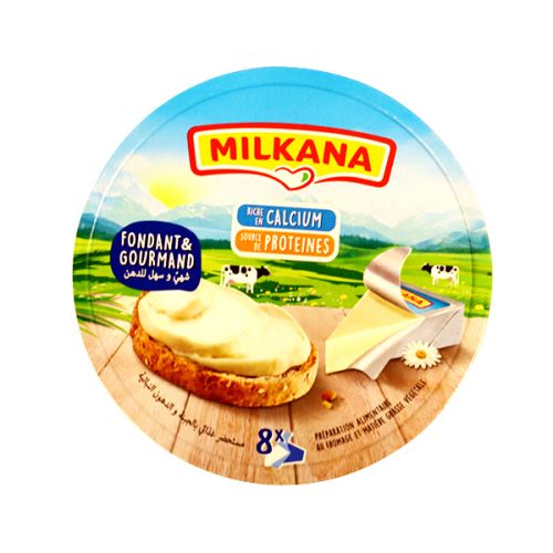 MILKANA PROCESSED & SPREAD CHEESE 8 PORTION 104G 